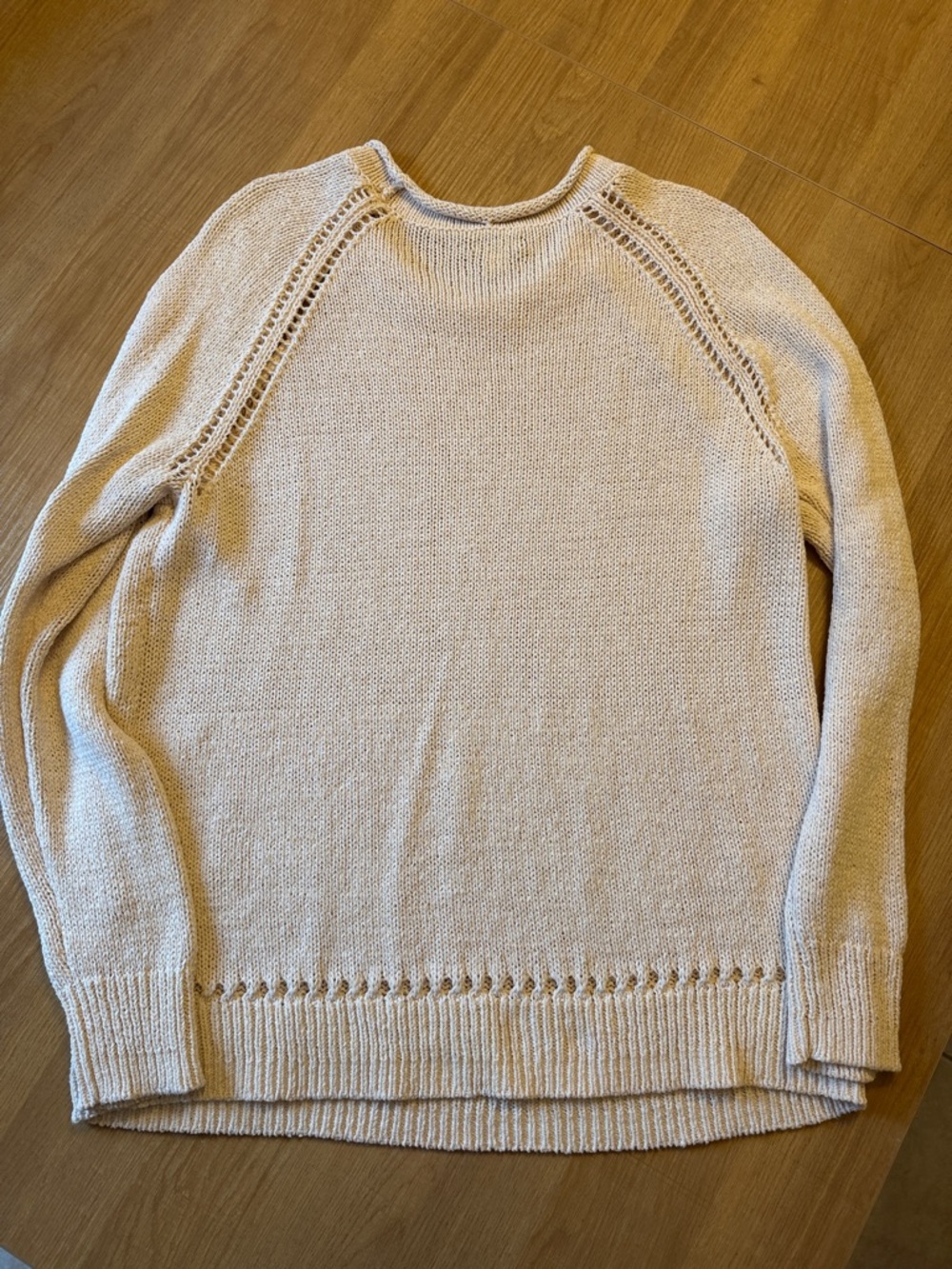 J. Crew Women's Light Cream Scoop Neck Knit Pullover - Picture 4 of 5